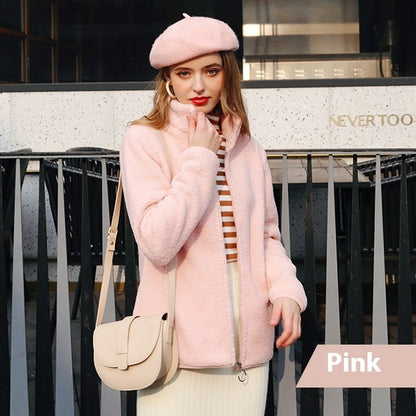 New Autumn And Winter Imitation Lamb Wool Polar Fleece Short Coat