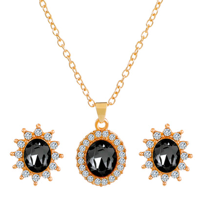 Female SUNFLOWER Earrings And Necklace Set