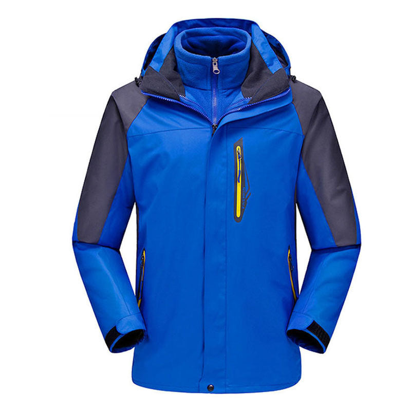 Winter Fleece-lined Thickened Three-in-one Shell Jacket Outdoor Windproof Waterproof Mountaineering Suit