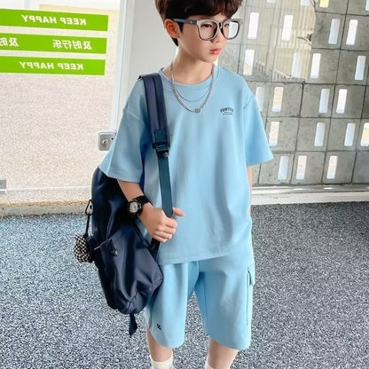 Children's Sports Summer Casual Short Sleeve Suit