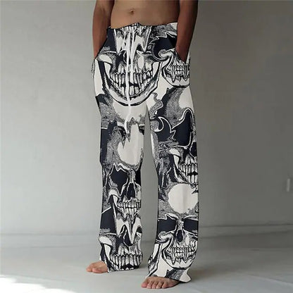 Men's Loose Straight Long Casual Pants 3D Printed Sweatpants