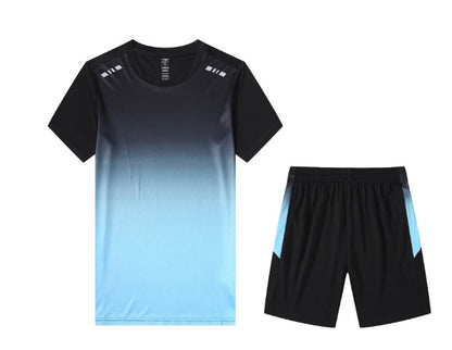 Men's Short Sleeve Sports Ice Silk Suit