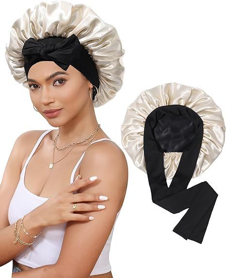 Double-layer Satin Ribbon Bowknot Artificial Silk Beauty Toupee