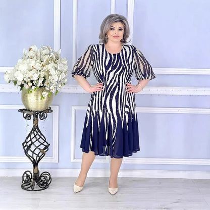 Summer Mid-waist New Printed Dress