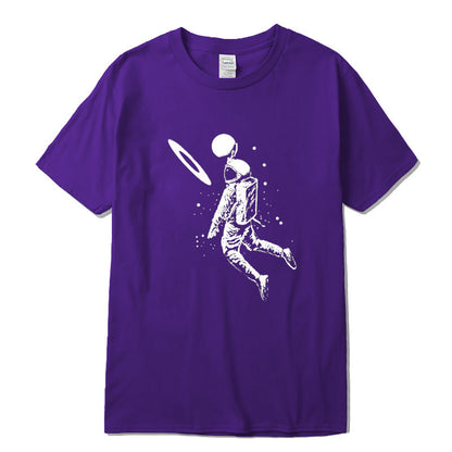 New Short Sleeve Top T-Shirt Spaceman Print