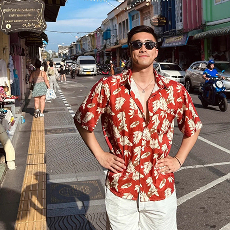 Hawaii Ice Silk Beach Printed Shirt