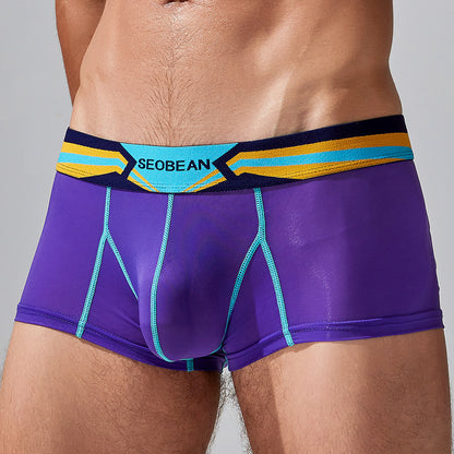 Men's Ice Silk Thin Printed Underwear