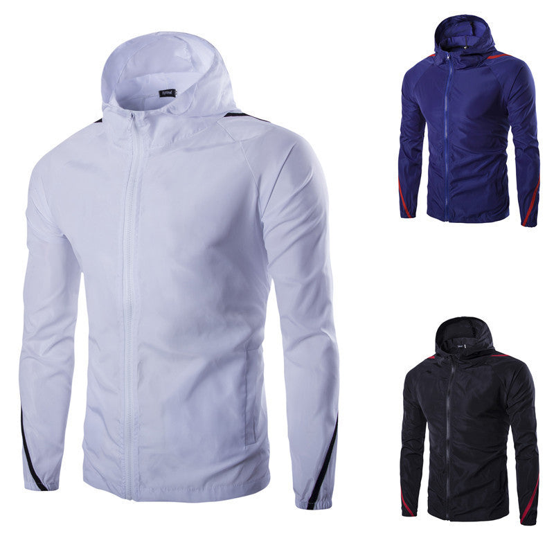 Hooded Sun Protection Jacket With Webbing And Sleeves