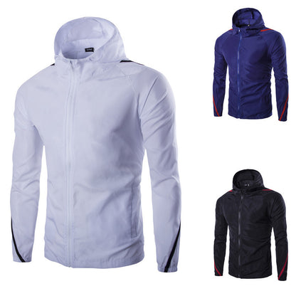 Hooded Sun Protection Jacket With Webbing And Sleeves