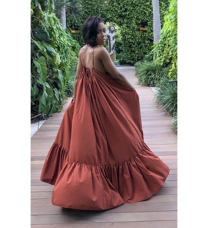 Spaghetti Straps Sleeveless Long Dress Women