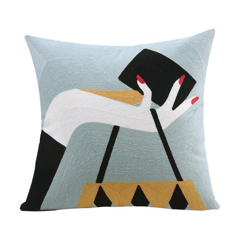 Geometric Abstract Lumbar Cushion Cover Modern Simplicity