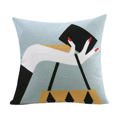 Geometric Abstract Lumbar Cushion Cover Modern Simplicity