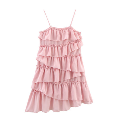 European And American Vacation Style Sling Dress Short Cake Dress