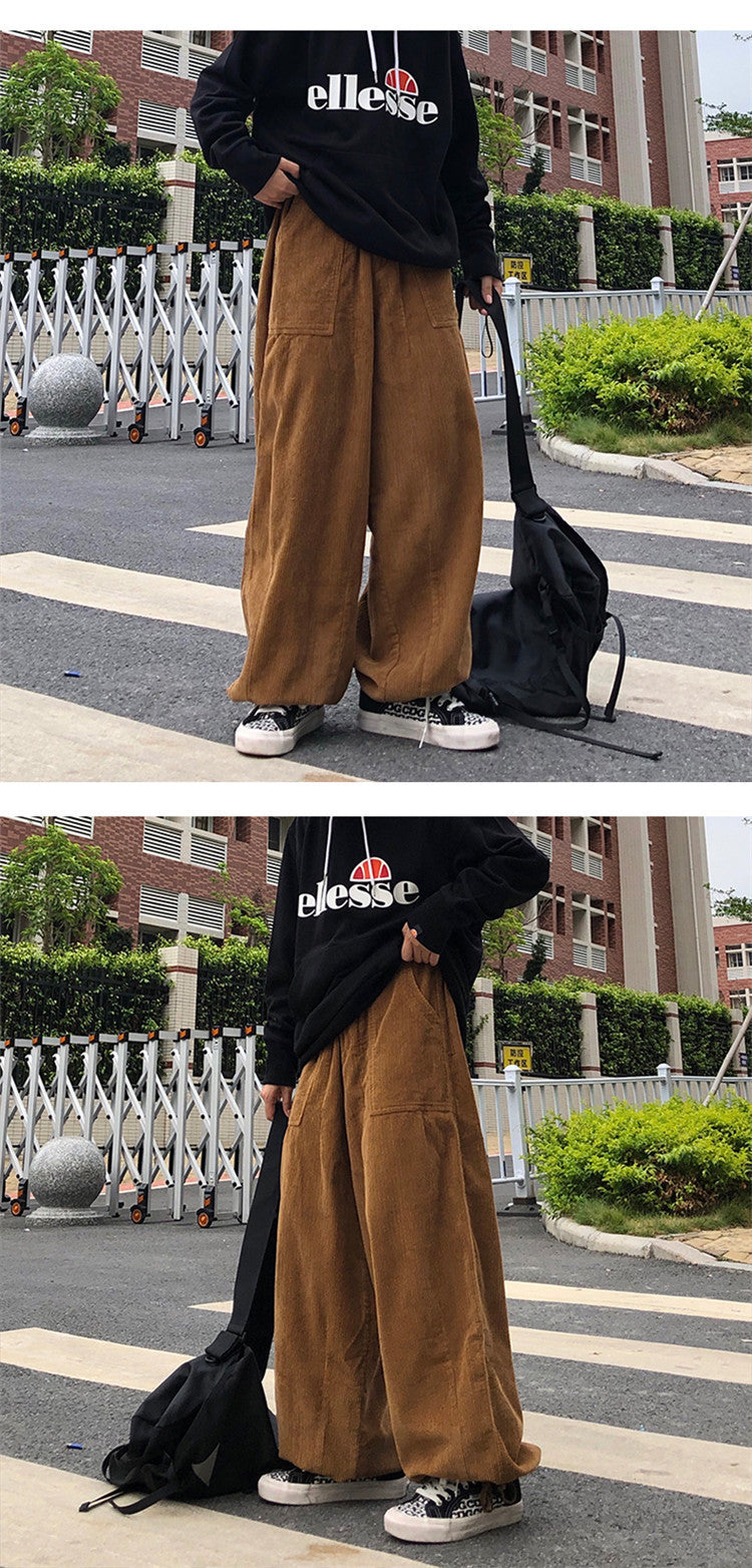 Men's Straight Loose Casual Wide Pants