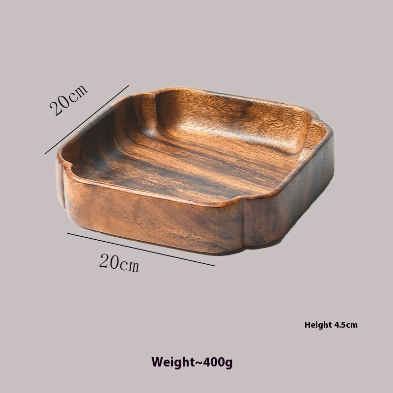 Simple Household Walnut Partitioned Fruit Tray
