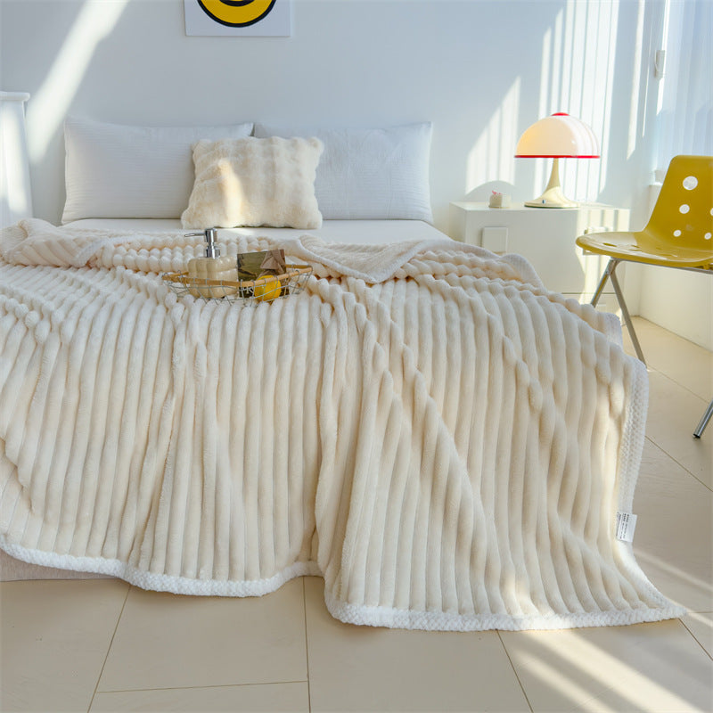 Angora Wool Thickened Roman Pattern Sofa Blanket