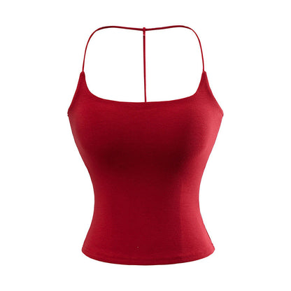 Solid Color Pure Desire Style Slim-fit Detachable Chest Pad Sling