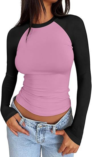 Hot Girl Slim-fit Stretch Color Matching Short Top