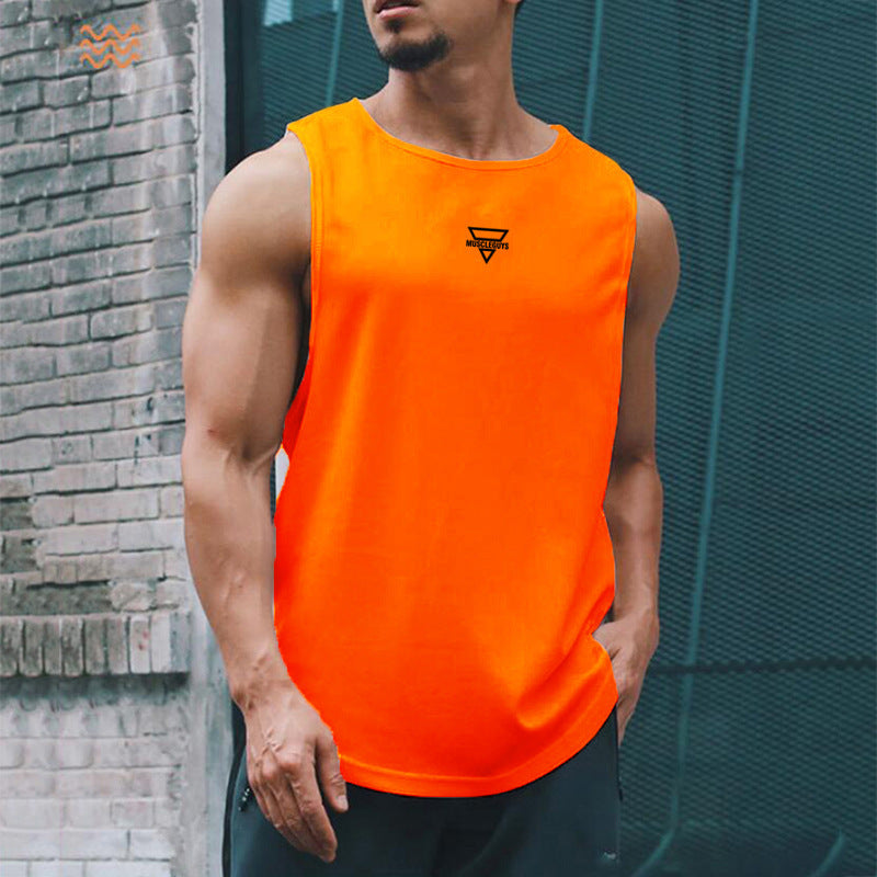 Muscle Men's Fitness Sports Vest Breathable Stretch Mesh