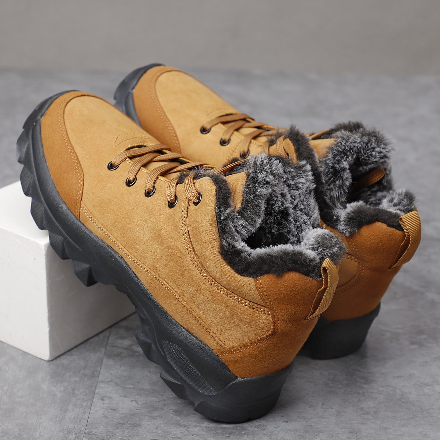 Men's Snow Boots Warm With Plush In Winter