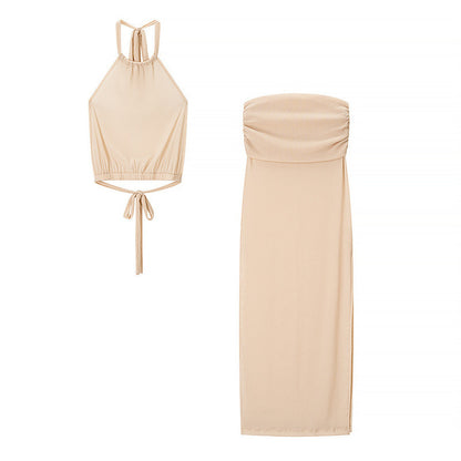 Women's Fashion Rhombus Design High Waist Suit