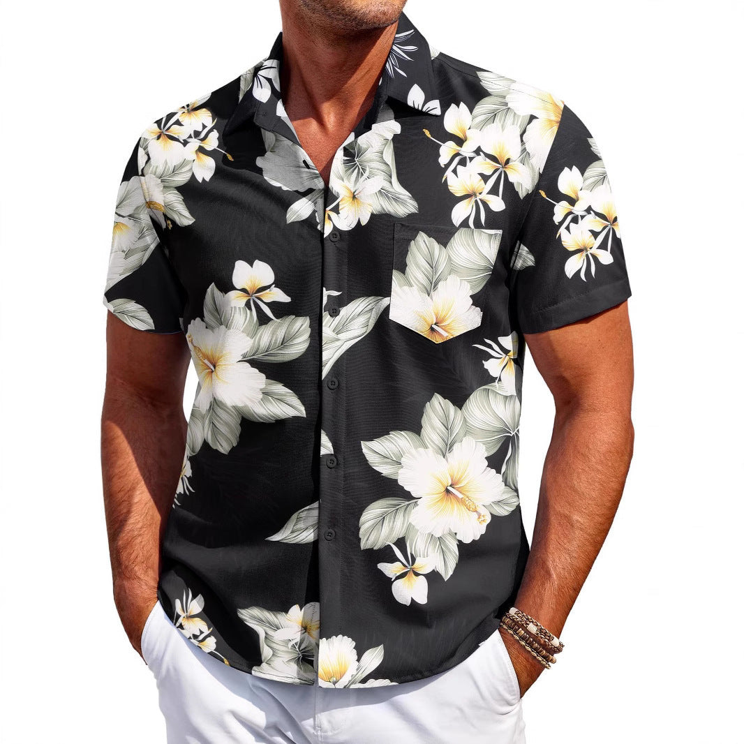 Men's Versatile Trendy Hawaiian Short Sleeve Shirt
