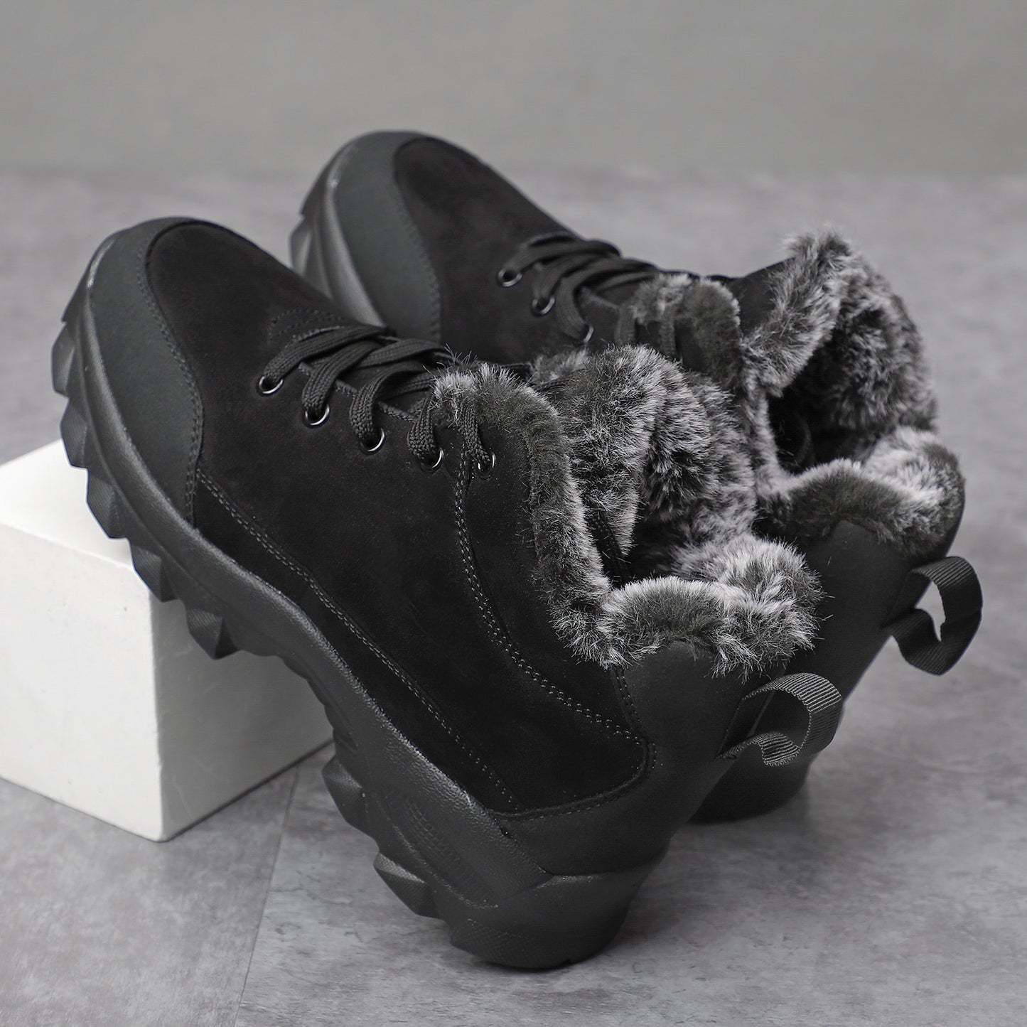 Men's Snow Boots Warm With Plush In Winter