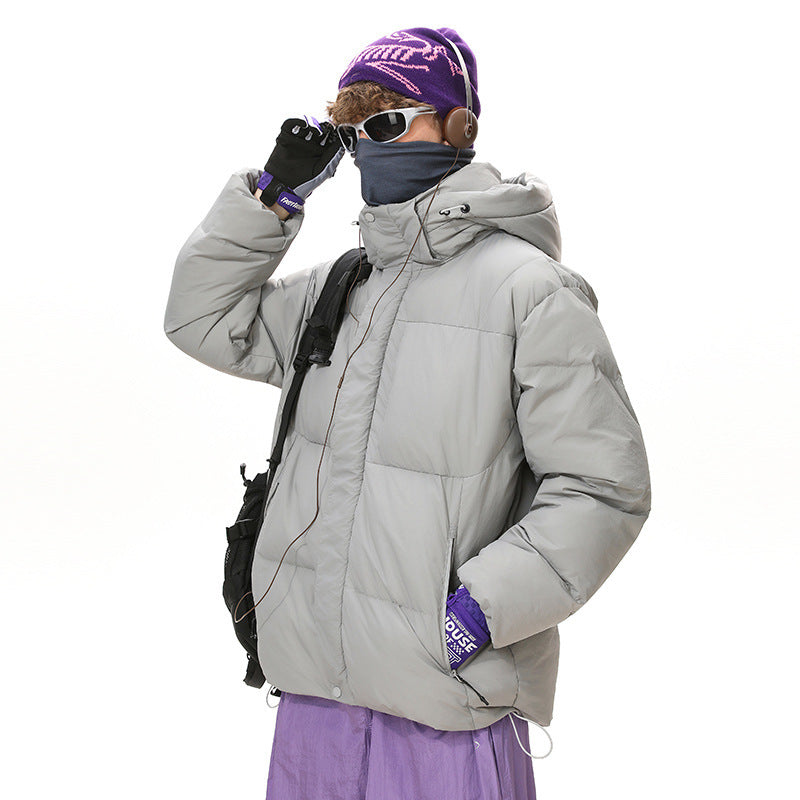 Dopamine Outdoor Three-proof Multi-pocket Hooded Couple Cotton Clothes Coat