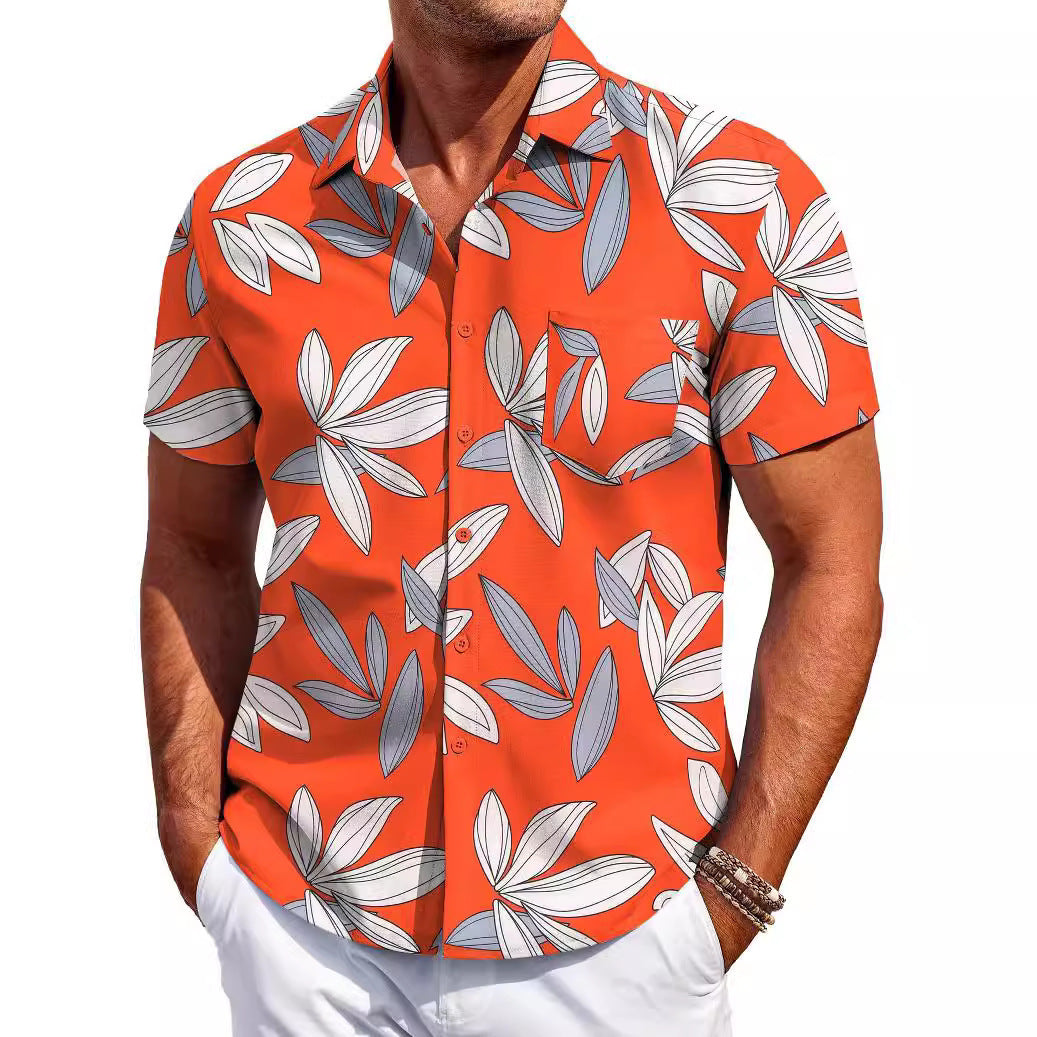 Men's Versatile Trendy Hawaiian Short Sleeve Shirt