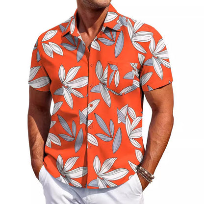 Men's Versatile Trendy Hawaiian Short Sleeve Shirt