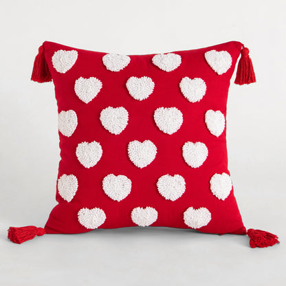 Cotton Embroidered Love Pillow Cover