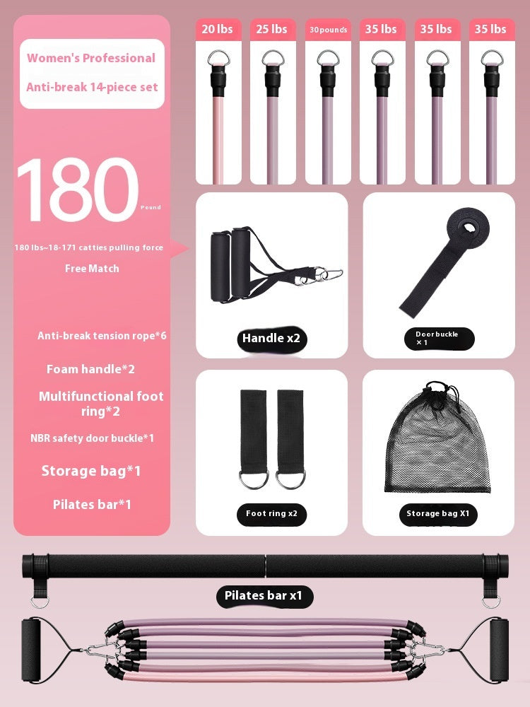 Portable Home Fitness Exercise Pull Rope Set