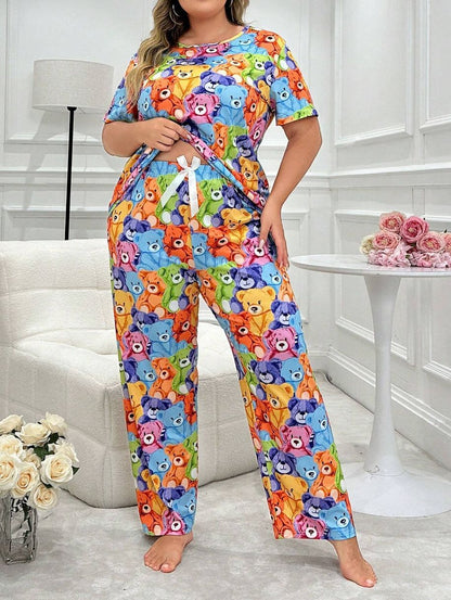 Trousers Plus-sized Plus Size Women's Pajamas Homewear Suit