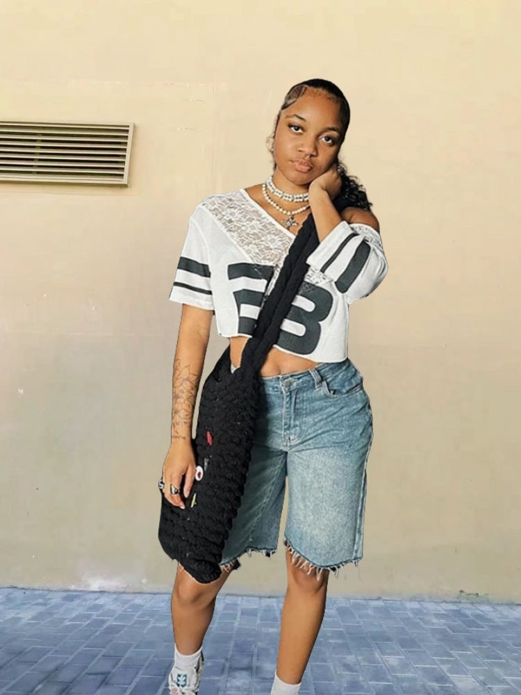 Women's Fashion Casual All-match Short-sleeved Top