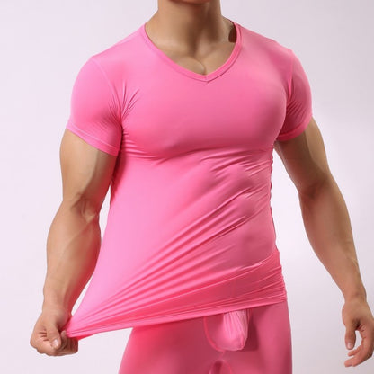 Men's Warm Ultra-thin Ice Silk Tight Home Pants