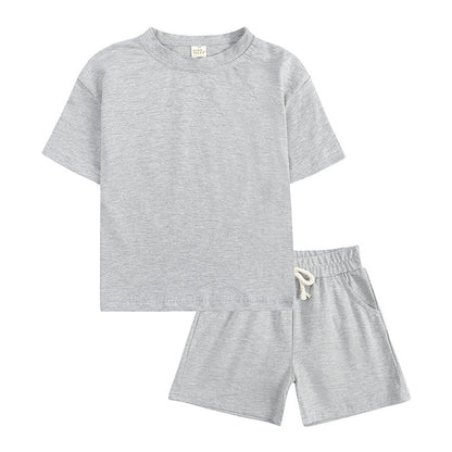 Korean Style Summer Sports Suit Summer Medium And Small Clothes Children