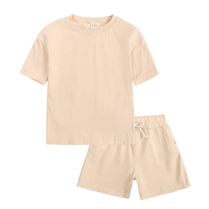 Korean Style Summer Sports Suit Summer Medium And Small Clothes Children