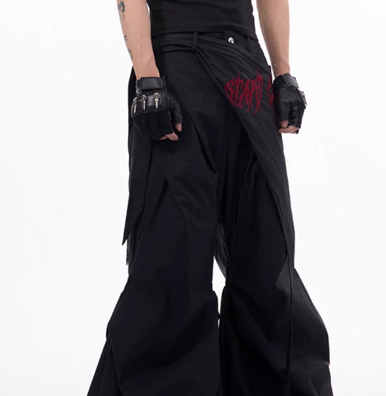 Summer Niche Accumulation Wide-leg Pants Boys Function Pants