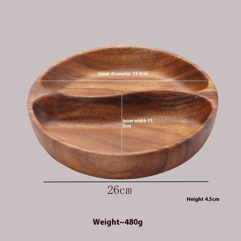 Simple Household Walnut Partitioned Fruit Tray