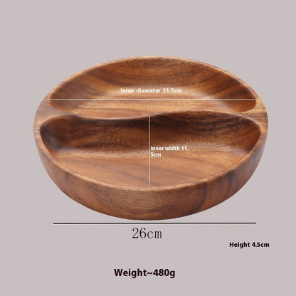 Simple Household Walnut Partitioned Fruit Tray