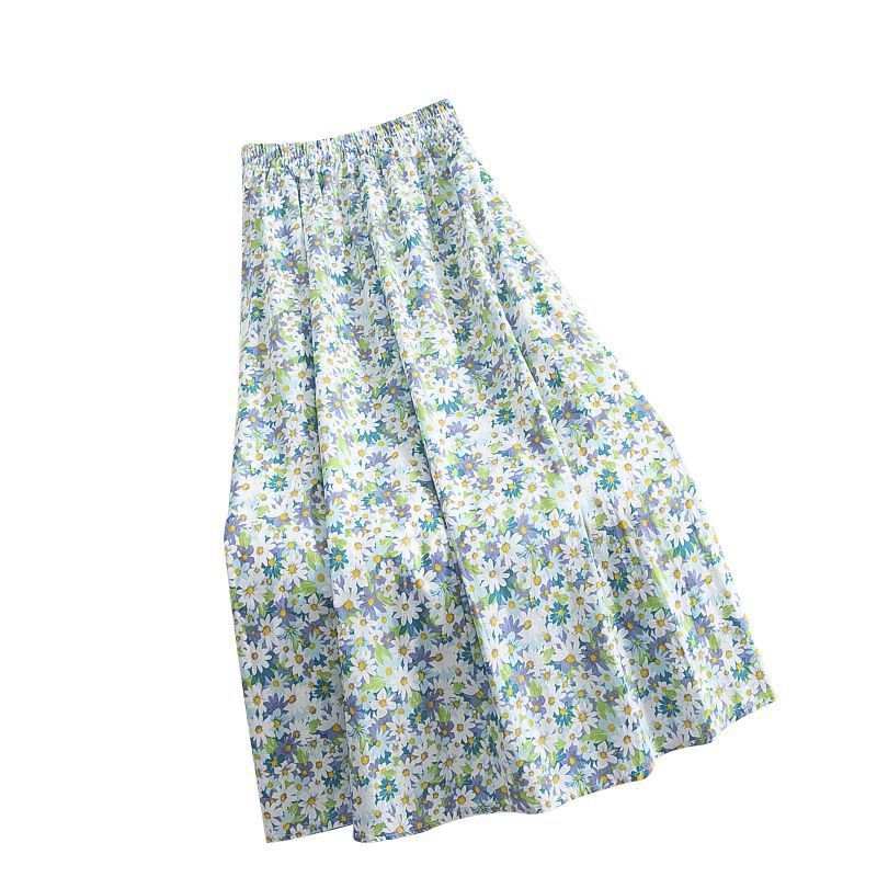 Summer New Plus Size High Waist Chiffon Big Swing Midi Dress