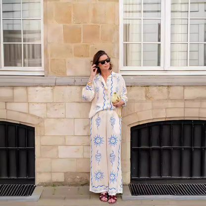 All-matching Shirt Cardigan Trousers Suit