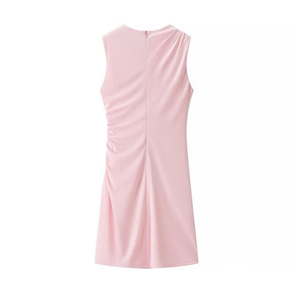 Women's Fashion Simple Pleated Decoration Dress