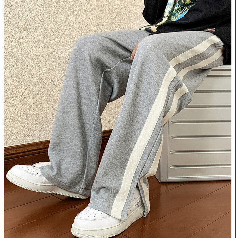 Men's Spring And Autumn Straight Leg Wide Leg Mop Pants