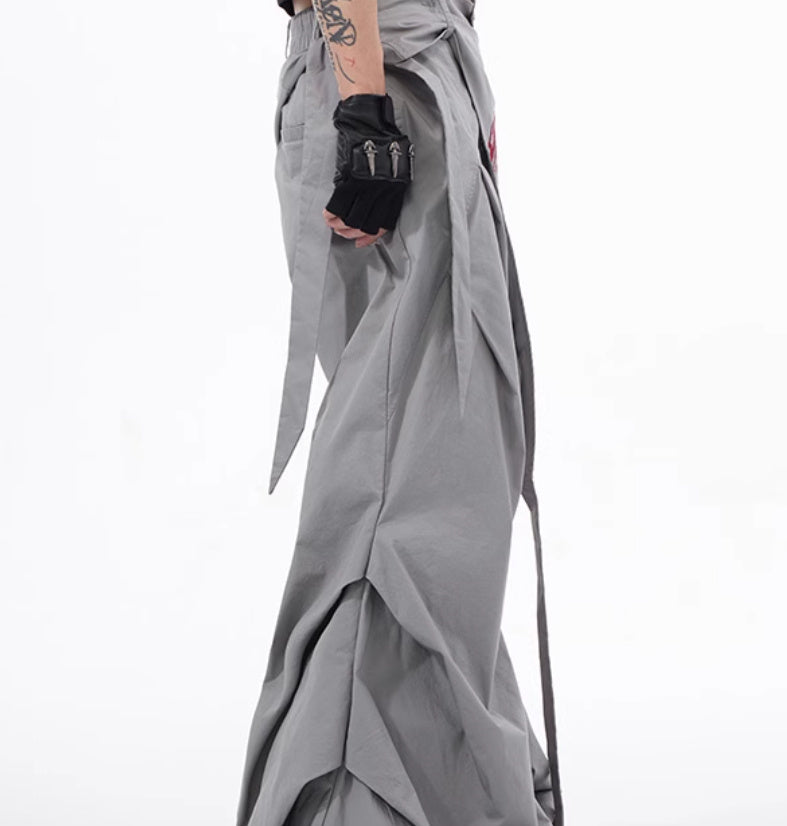 Summer Niche Accumulation Wide-leg Pants Boys Function Pants