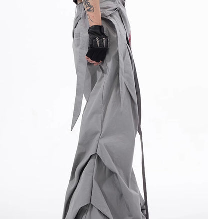 Summer Niche Accumulation Wide-leg Pants Boys Function Pants