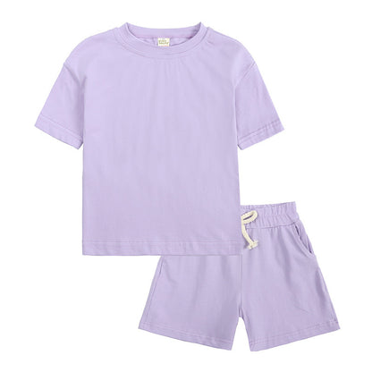 Korean Style Summer Sports Suit Summer Medium And Small Clothes Children