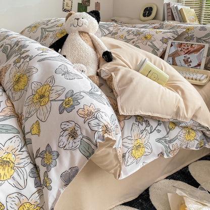 Washed Cotton Student Dormitory Bed Quilt Cover