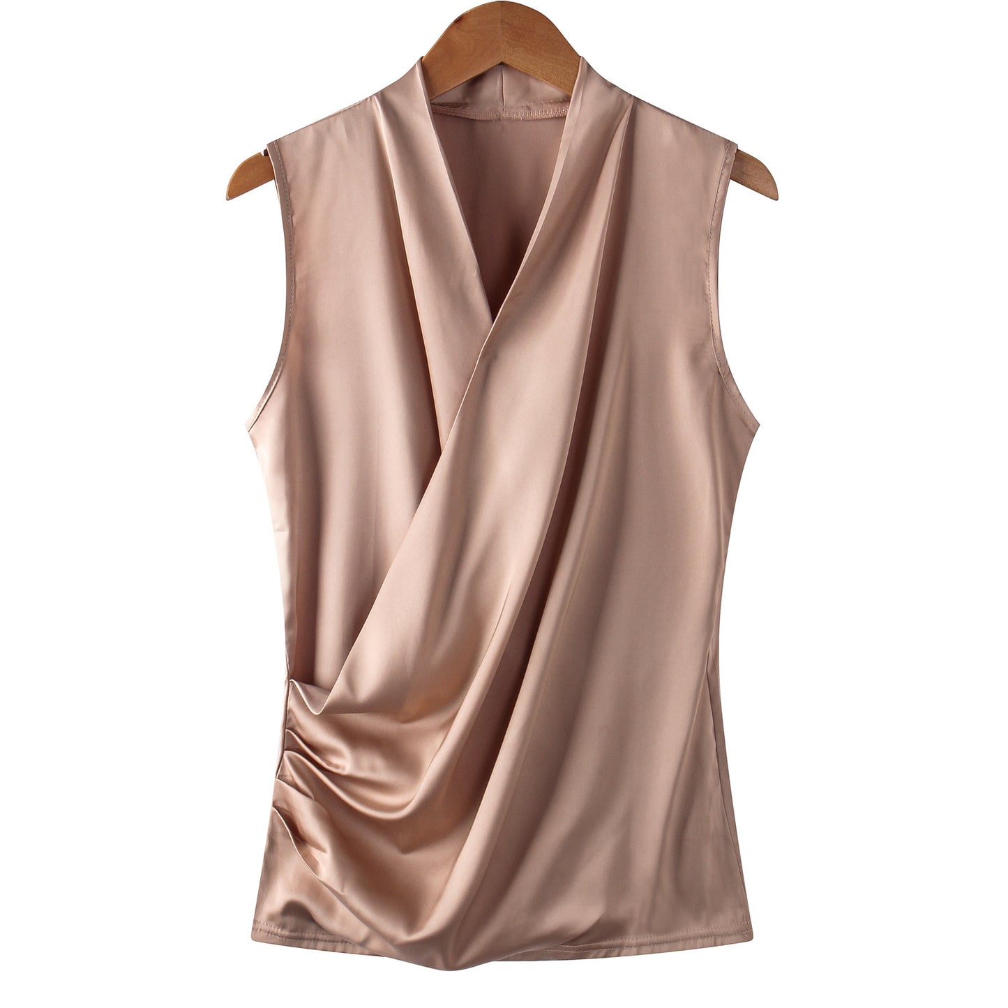 Satin Vest Women's Sleeveless V-neck Top
