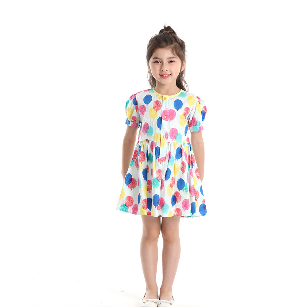 Boys' Shirt Printed Short-sleeved Breathable Children's Shirt Cute Baby Boys' Clothing